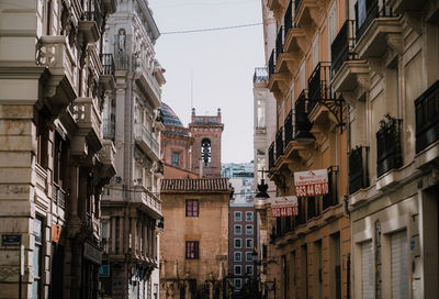 Low angle view of buildings in city