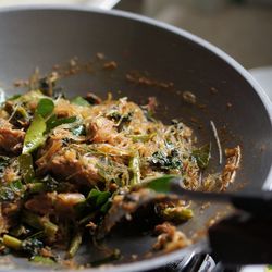 High angle view of meal served in plate