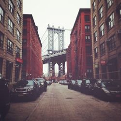 City street with buildings in background