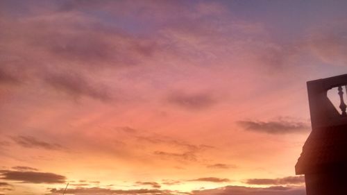 Low angle view of sky at sunset