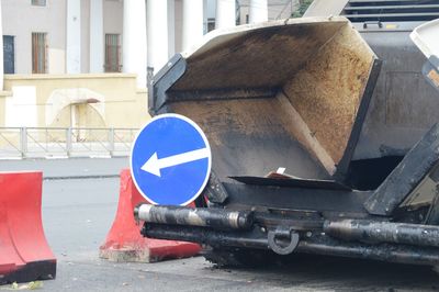 Vintage car on road in city