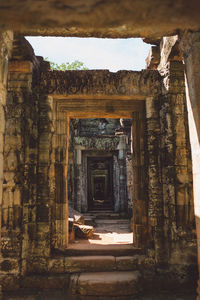 Entrance of historic building