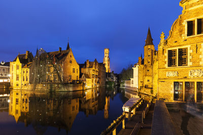 Reflection of buildings in water