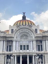 Low angle view of statue of building