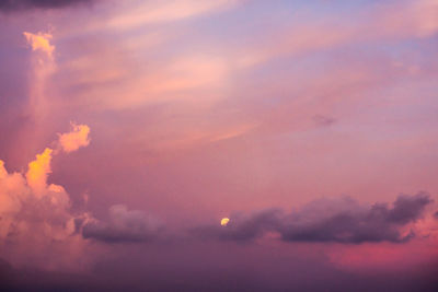 Low angle view of sky during sunset