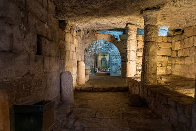 Interior of abandoned building