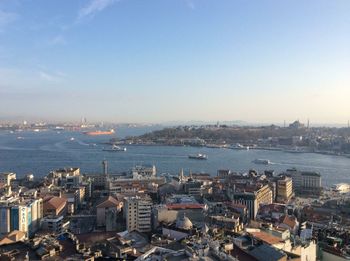 High angle view of cityscape