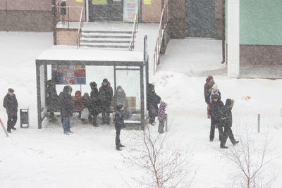 People walking on snow