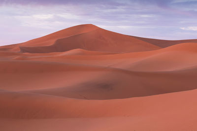 Scenic view of desert against sky