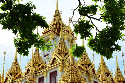 Low angle view of traditional building against sky