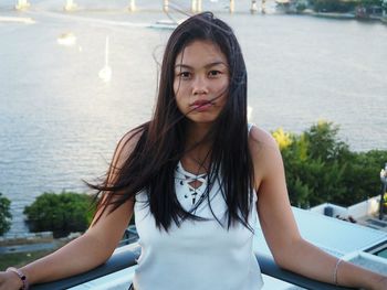 Portrait of young woman