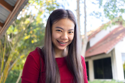 Portrait of a smiling young woman