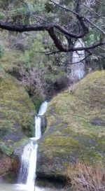 Scenic view of river flowing through rocks