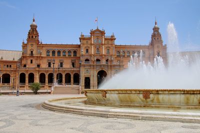 Low angle view of historical building