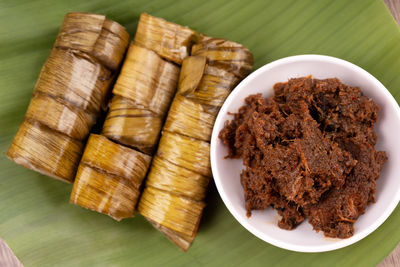 Close-up of food on table