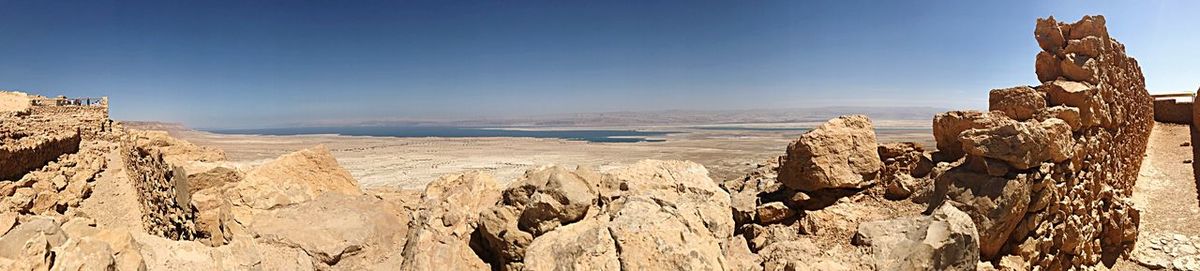 Panoramic view of beach against sky