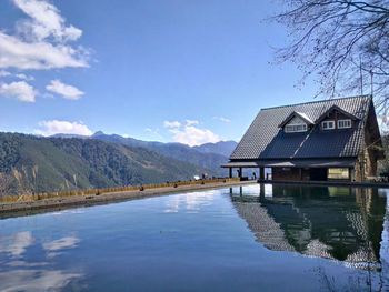 Scenic view of calm lake