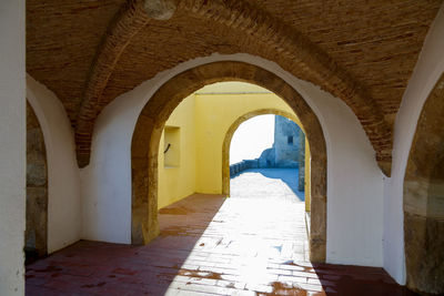 Empty corridor of building