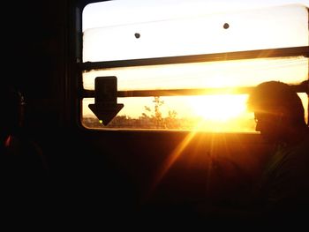 Silhouette of trees at sunset