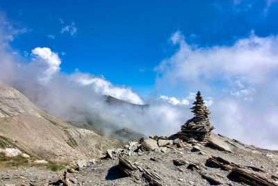 Col agnel on the border italy - france