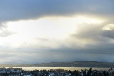 Panoramic view of city against sky