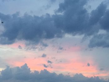 Low angle view of sky during sunset