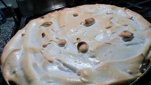 High angle view of ice cream in plate