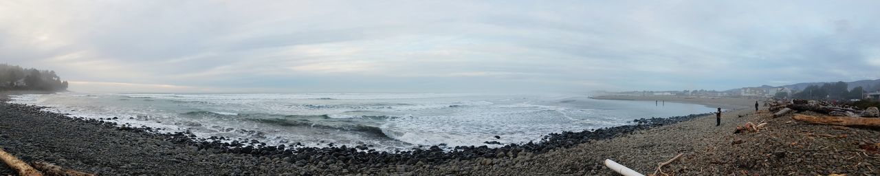 Panoramic view of beach against sky