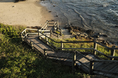 High angle view of beach