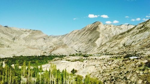 Scenic view of landscape against cloudy sky