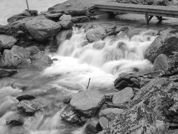 Scenic view of waterfall