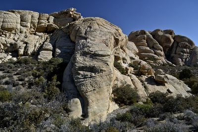 Low angle view of man against clear sky