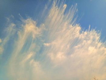 Low angle view of clouds in sky