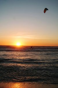 Sunset over sea