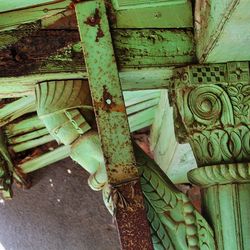 Close-up of rusty metal door