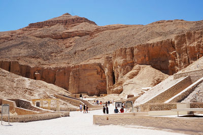 Group of people on rock formations