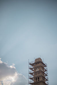 Low angle view of building against clear sky