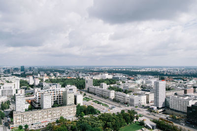 High angle view of cityscape