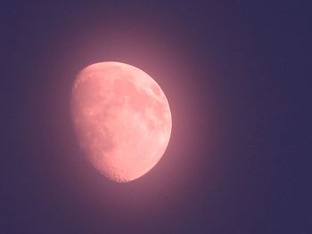 Silhouette of moon against clear sky