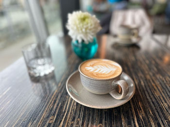 Close-up of coffee on table