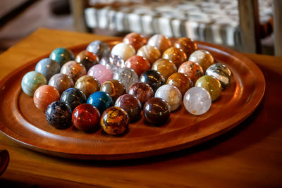 Close-up of medicines on table