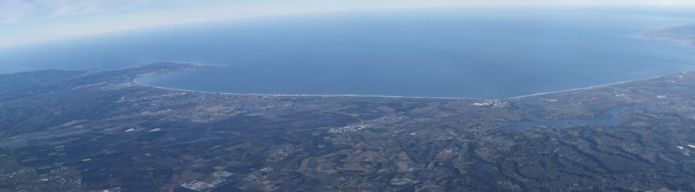 High angle view of volcanic mountain