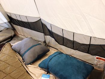 High angle view of tent