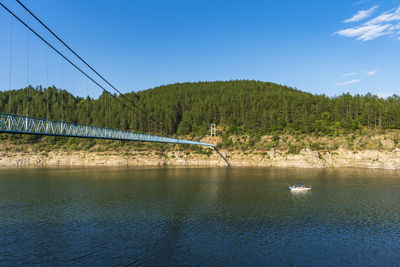 Bridge over river against sky