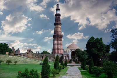 View of historical building against cloudy sky