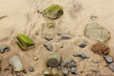 High angle view of beach