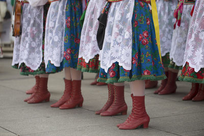 Low section of people standing outdoors