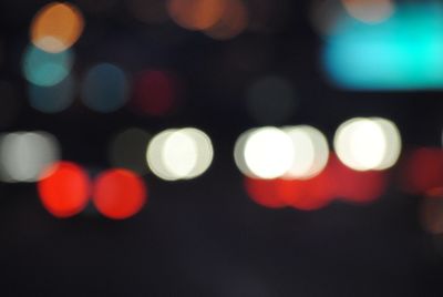 Defocused lights at night