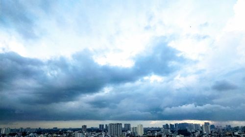 Panoramic view of buildings against sky