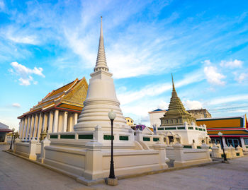 View of temple building against sky